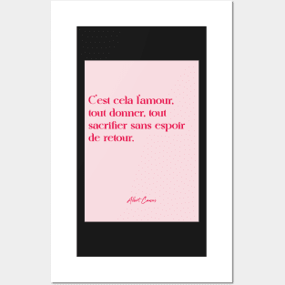 Quotes about love - Albert Camus Posters and Art